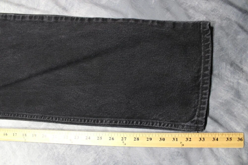 Levis 550 Jeans Mens 38x34 Black Denim Relaxed Fit Tapered Leg